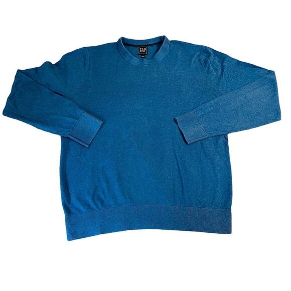 Blue Cotton Crew Neck Sweater - Gap - Picture 2 of 5